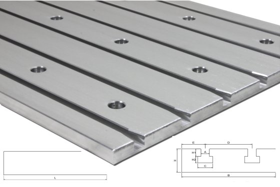 Cast aluminum T-slot plate 6030 "Tiny"